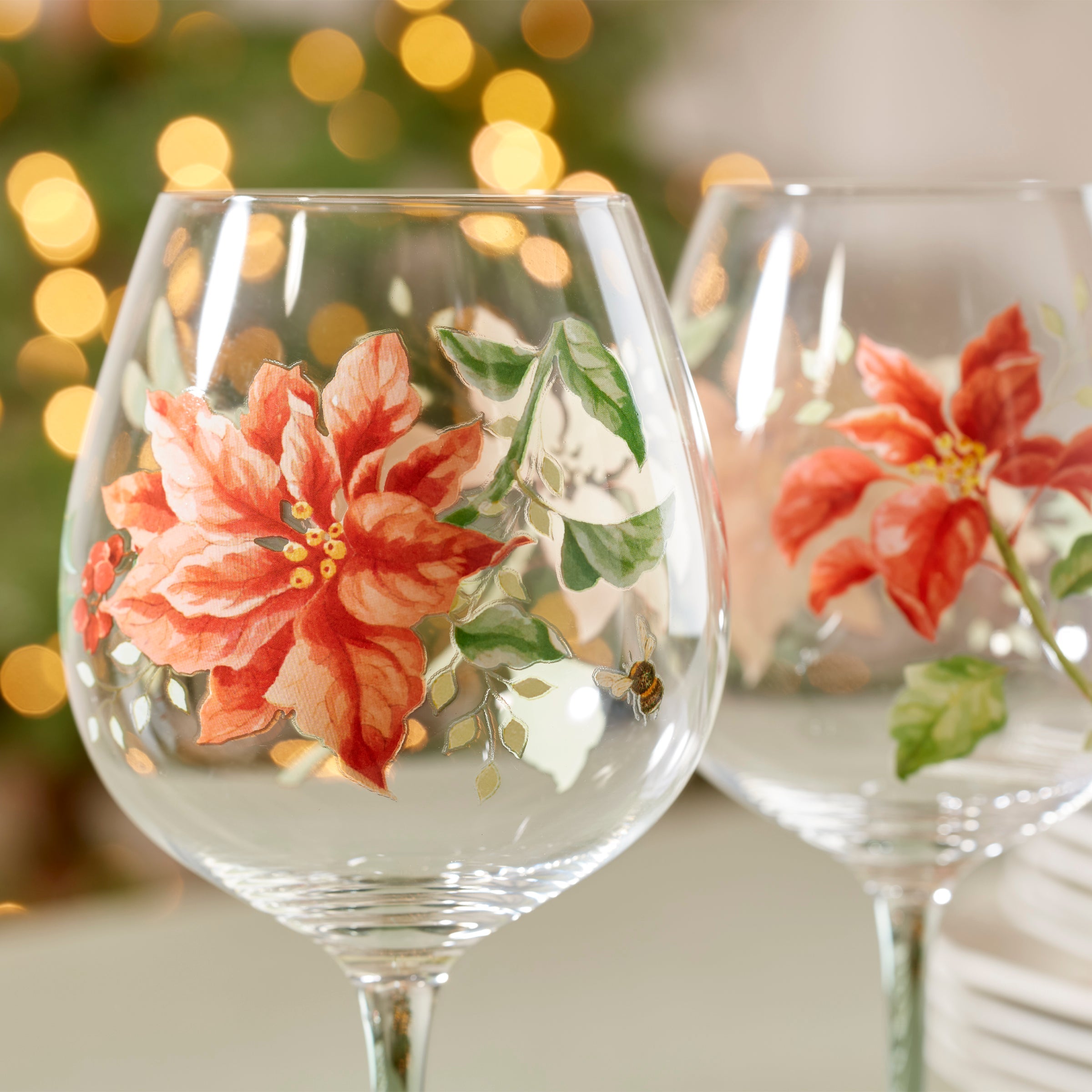 Lenox Premium Butterfly Meadow Holiday Balloon Glasses, Set of 4 - Image 4