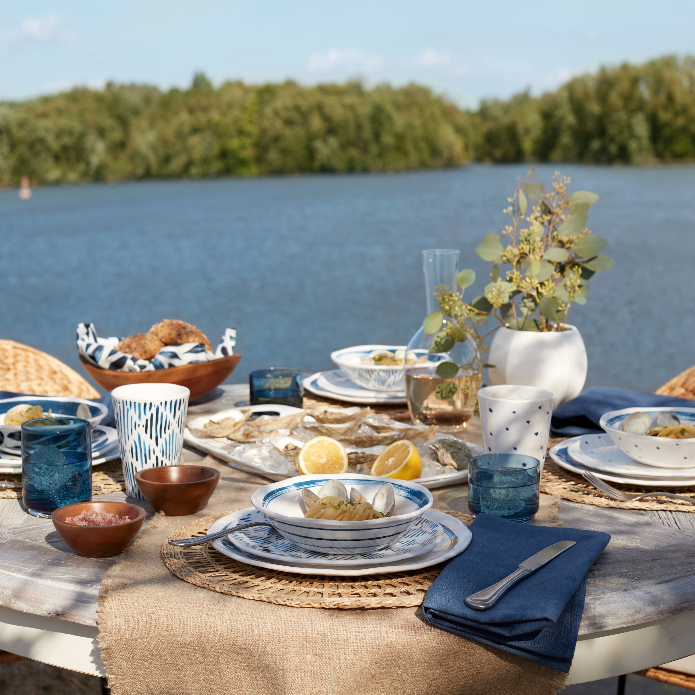 Lenox Premium Blue Bay Melamine All-Purpose Bowls, Set of 4 - Image 3