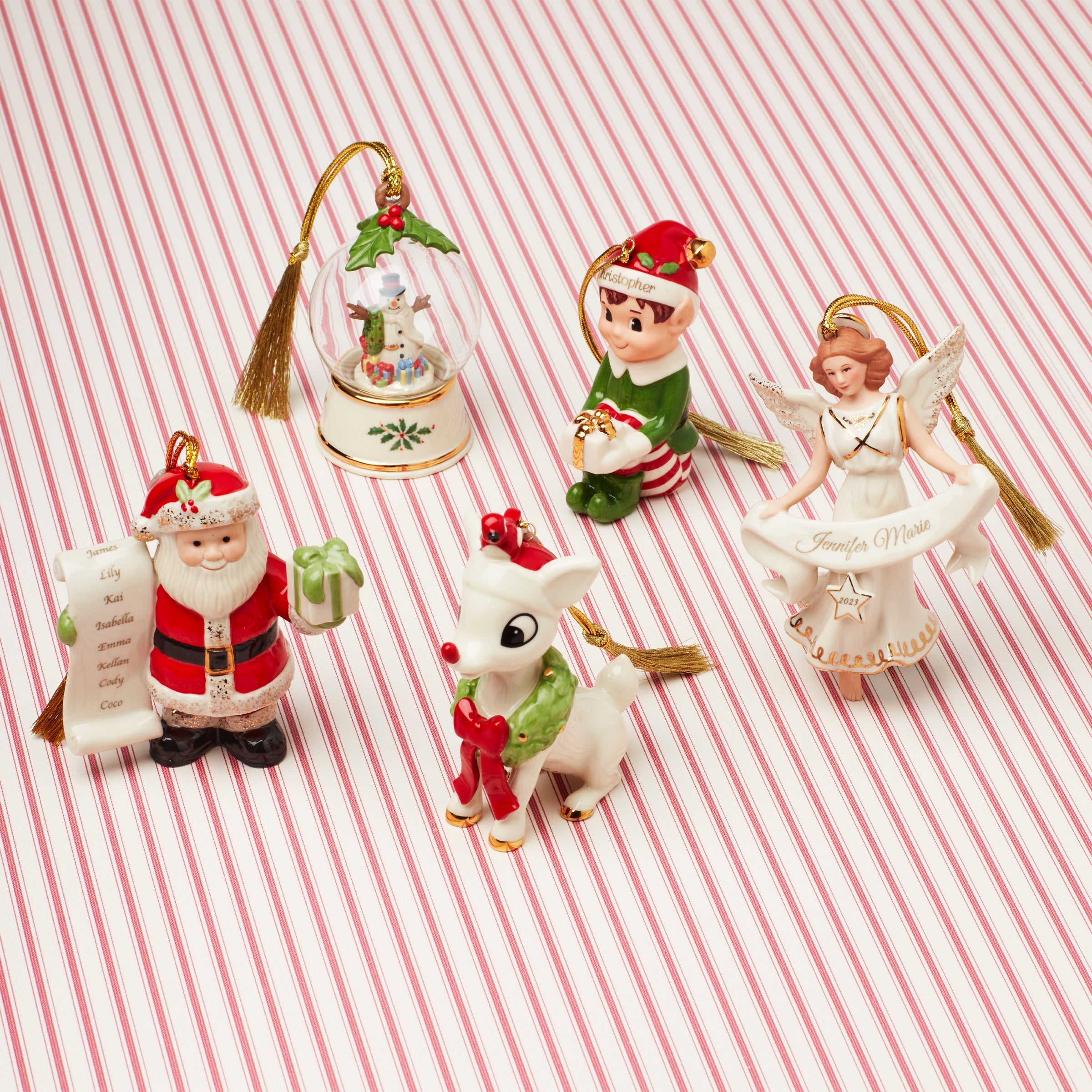 Lenox Premium Personalized Christmas Elf Ornament - Image 4