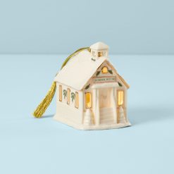 Lenox Premium Christmas Village School Lit Ornament