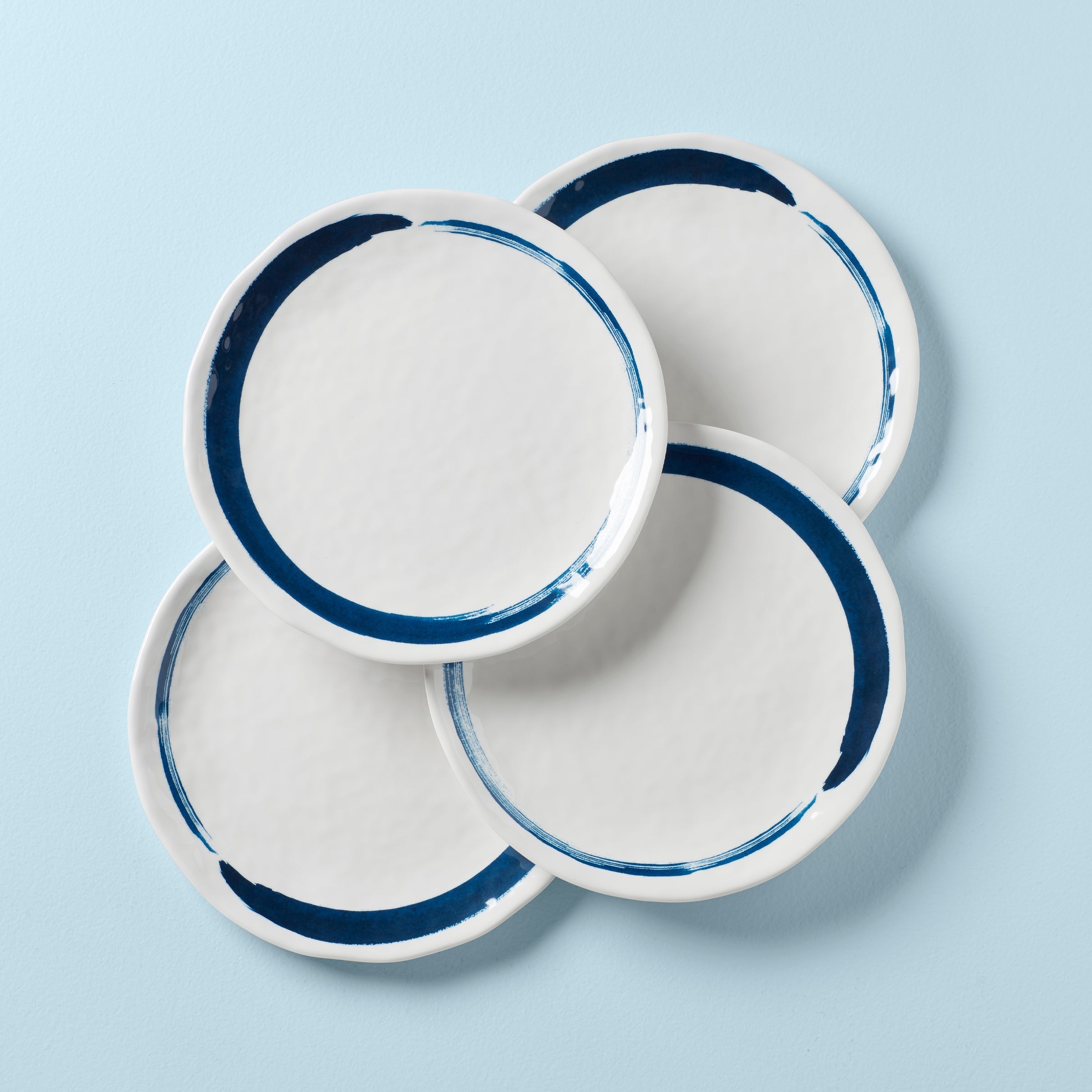 Lenox Premium Blue Bay Melamine Dinner Plates, Set of 4