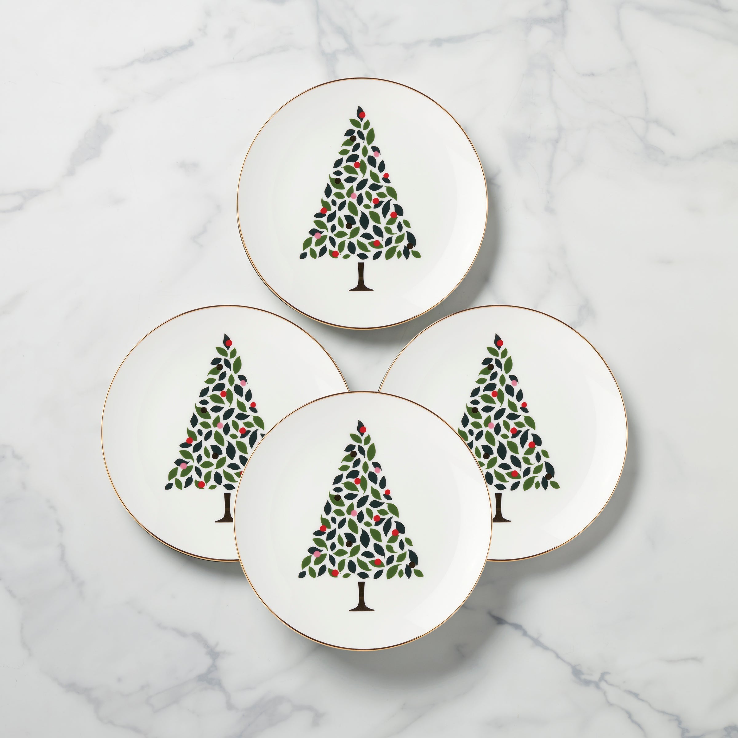 Lenox Premium Evergreen Accent Plates, Set of 4