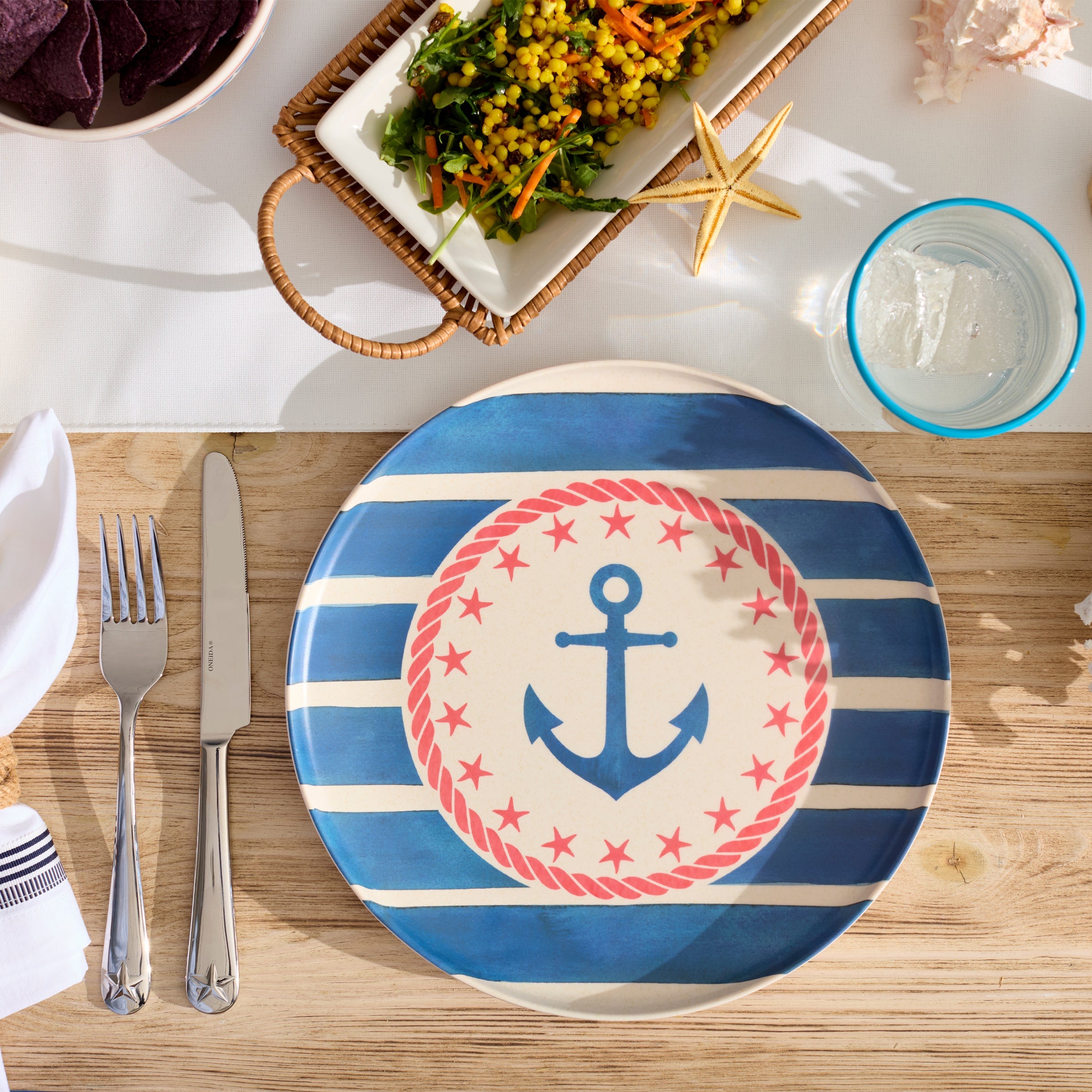 Lenox Premium 24 Seven Melamine Aweigh We Go 24-Piece Dinnerware Set - Image 6