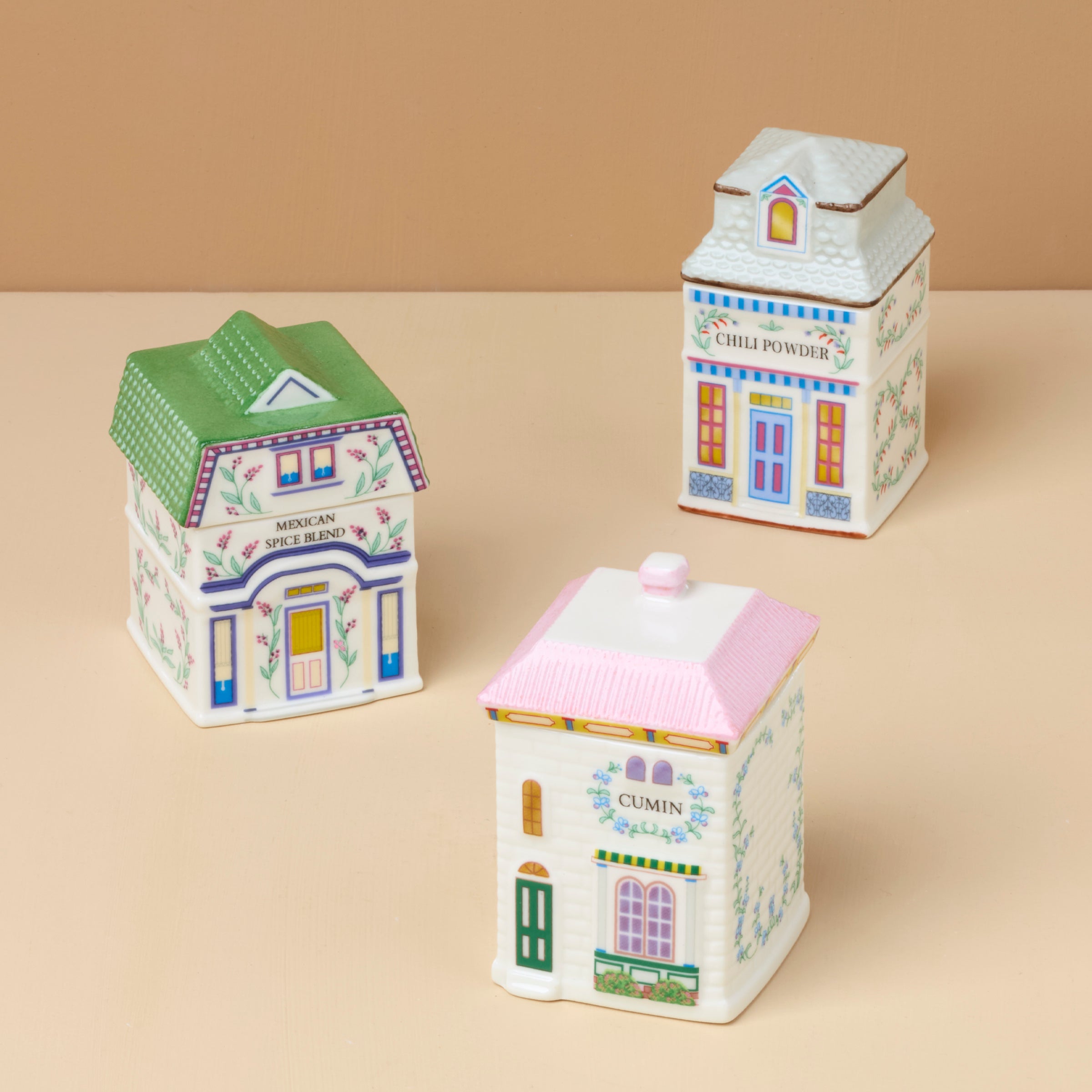 Lenox Premium Lenox Spice Village 3-Piece Santa Fe Spice Jar Set