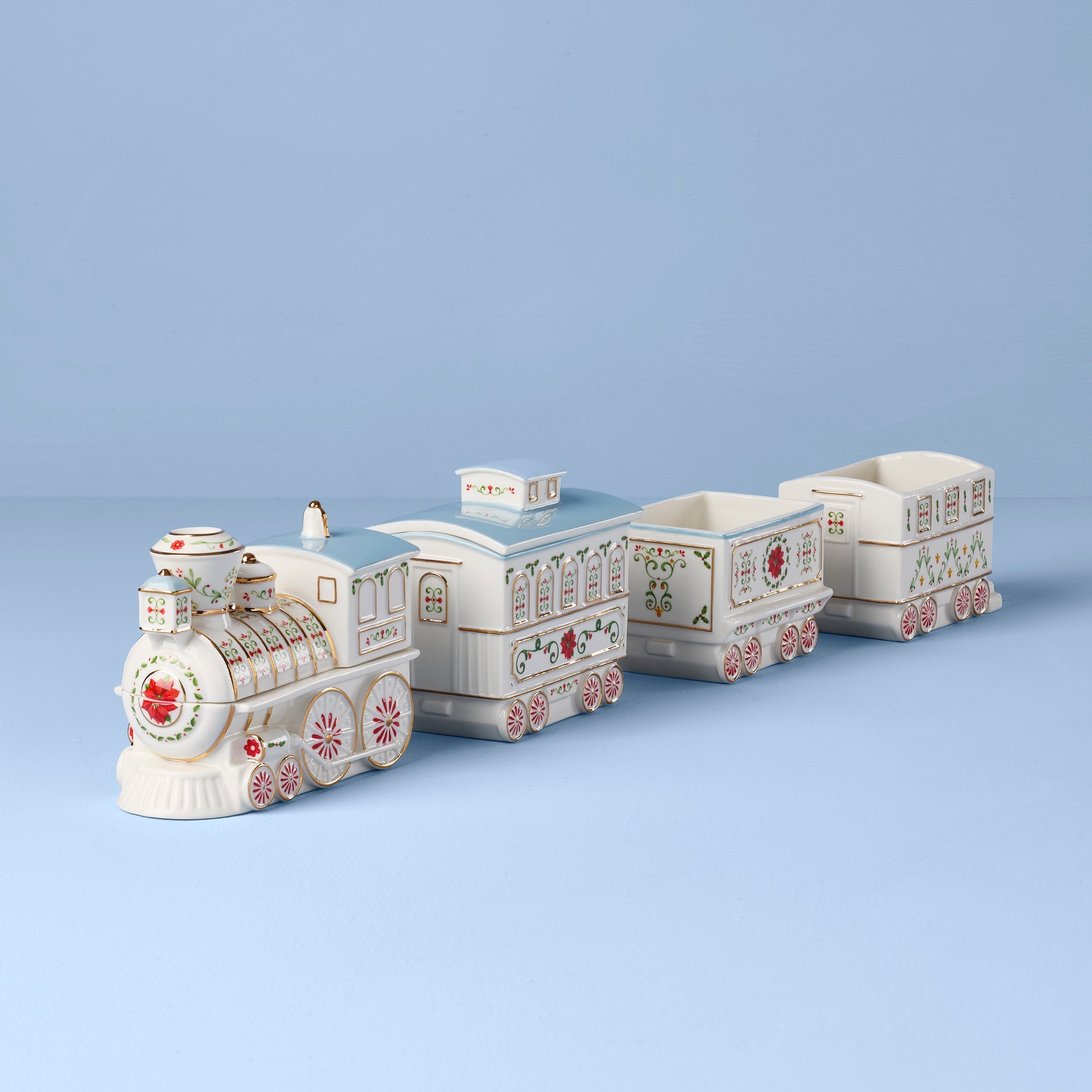 Lenox Premium Lenox Holiday Village Christmas Train Server