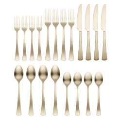Alternative view of Lenox Premium Morgan Champagne Satin 20-Piece Flatware Set