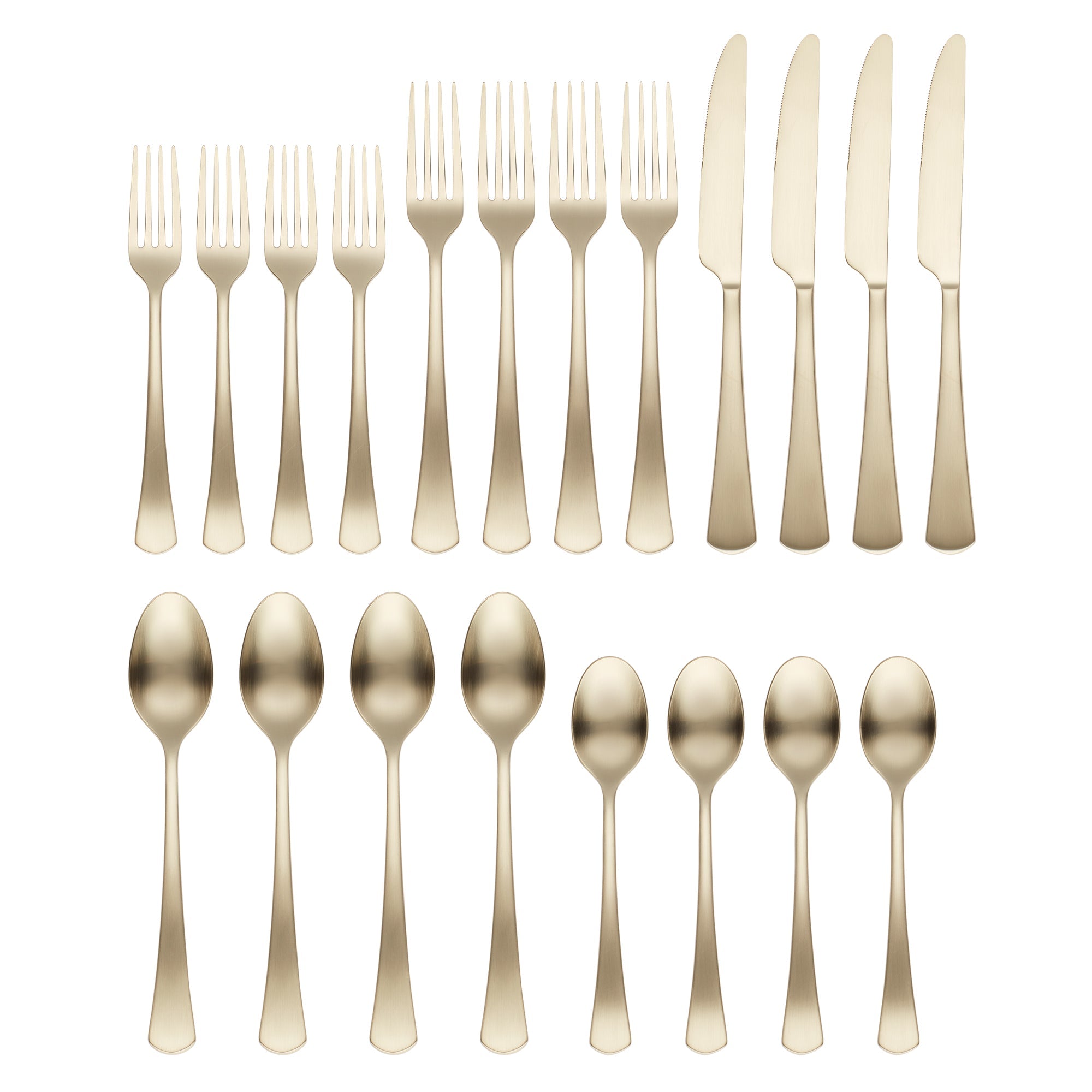 Lenox Premium Morgan Champagne Satin 20-Piece Flatware Set - Image 2