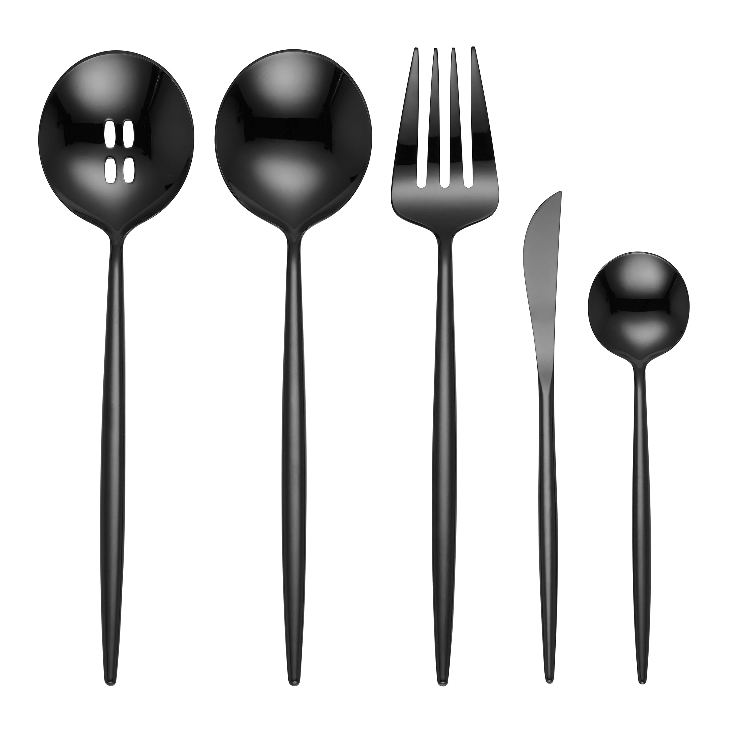 Lenox Premium Zephyr Black Mirror 45-Piece Flatware Set - Image 4