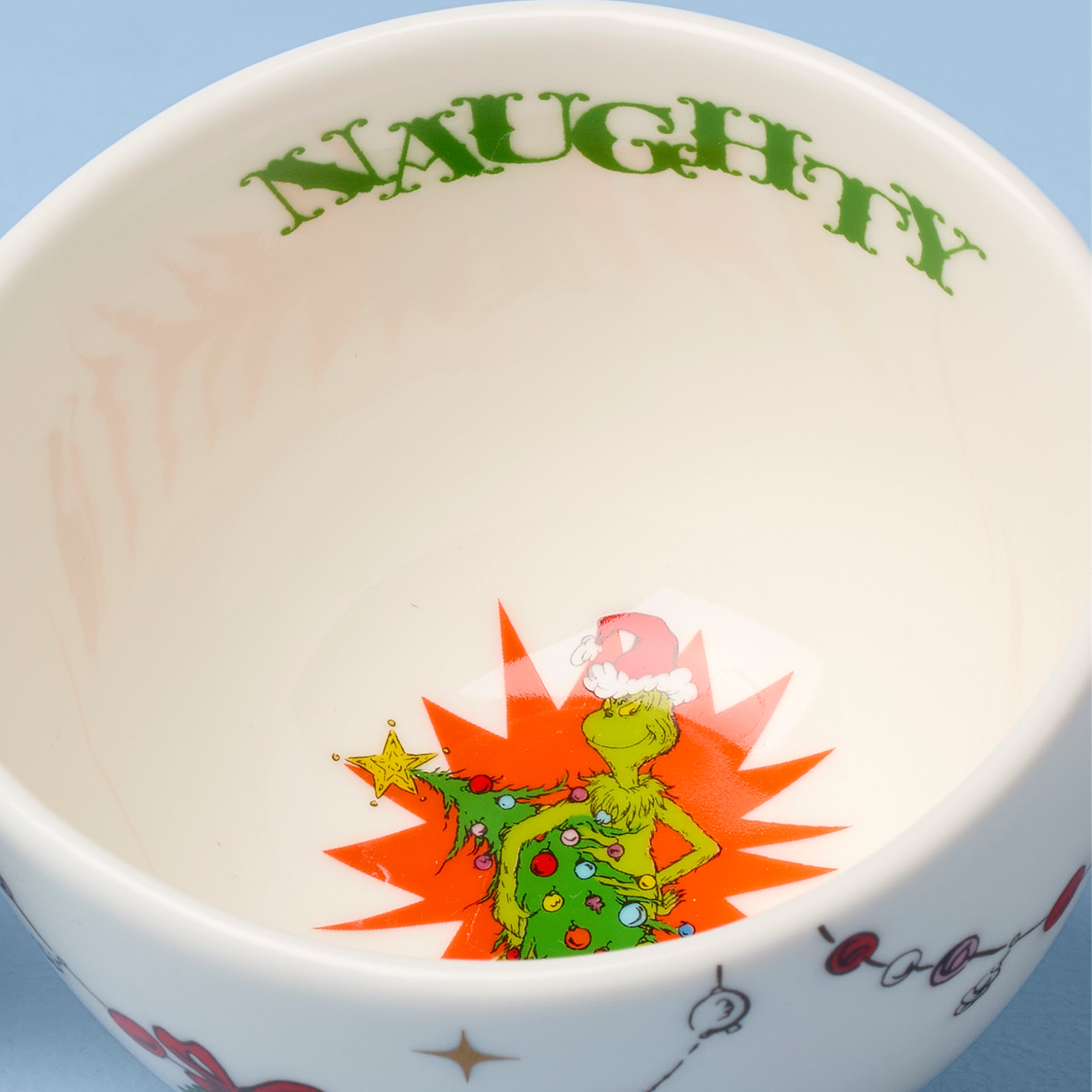 Lenox Premium Merry Grinchmas Naughty or Nice Double Dip Bowl - Image 6
