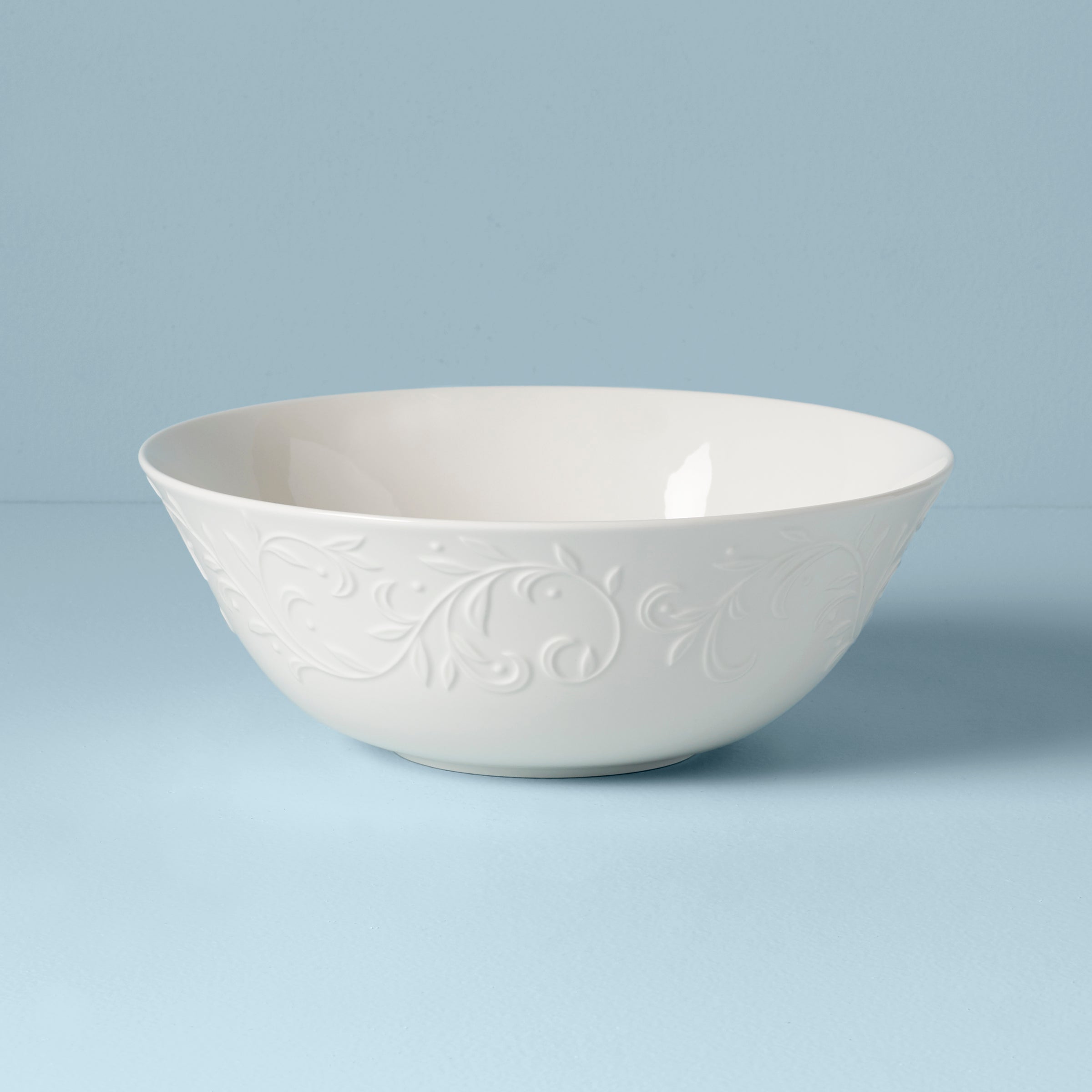 Lenox Premium Opal Innocence Carved Serving Bowl