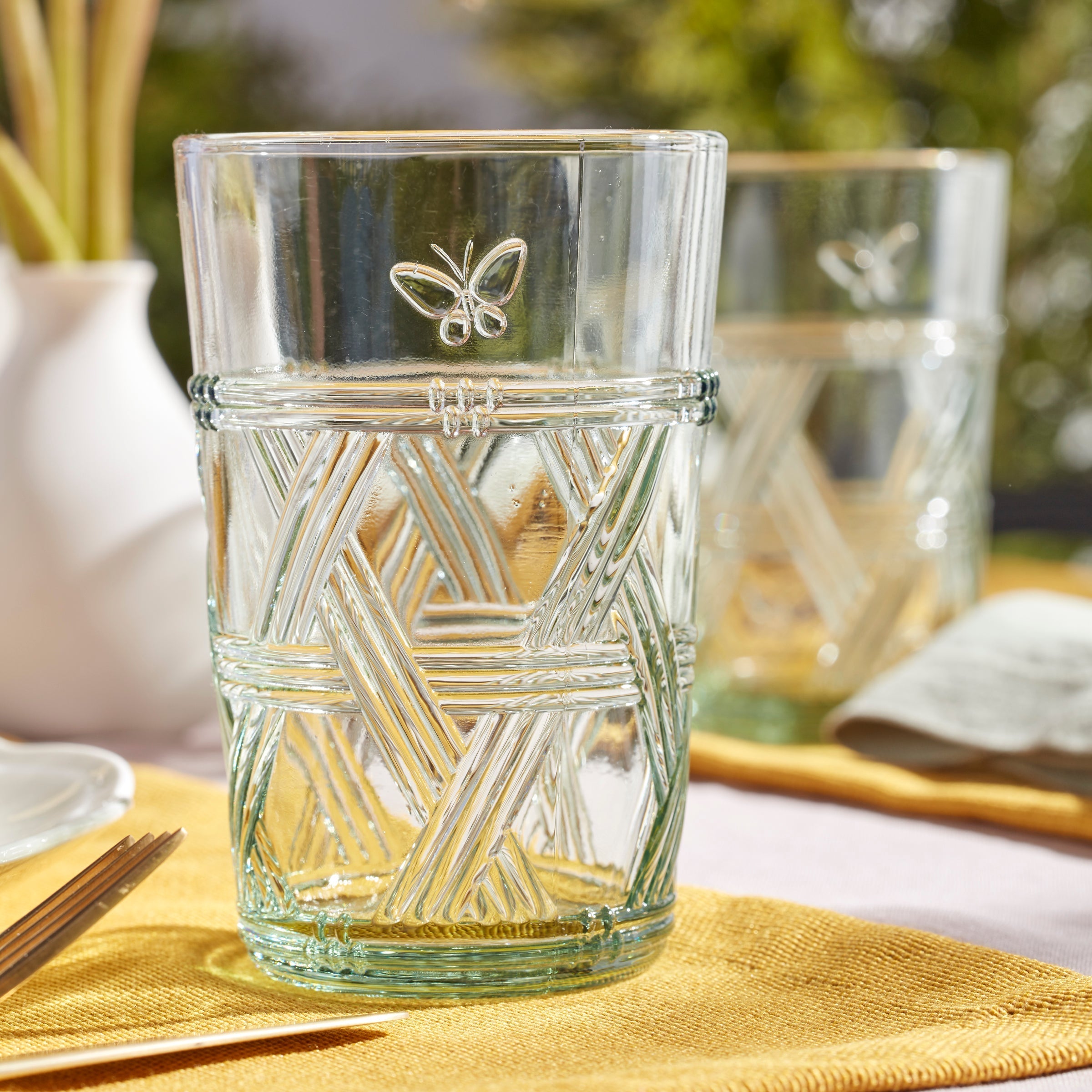 Lenox Premium Butterfly Meadow Green Tall Glasses, Set of 4 - Image 2