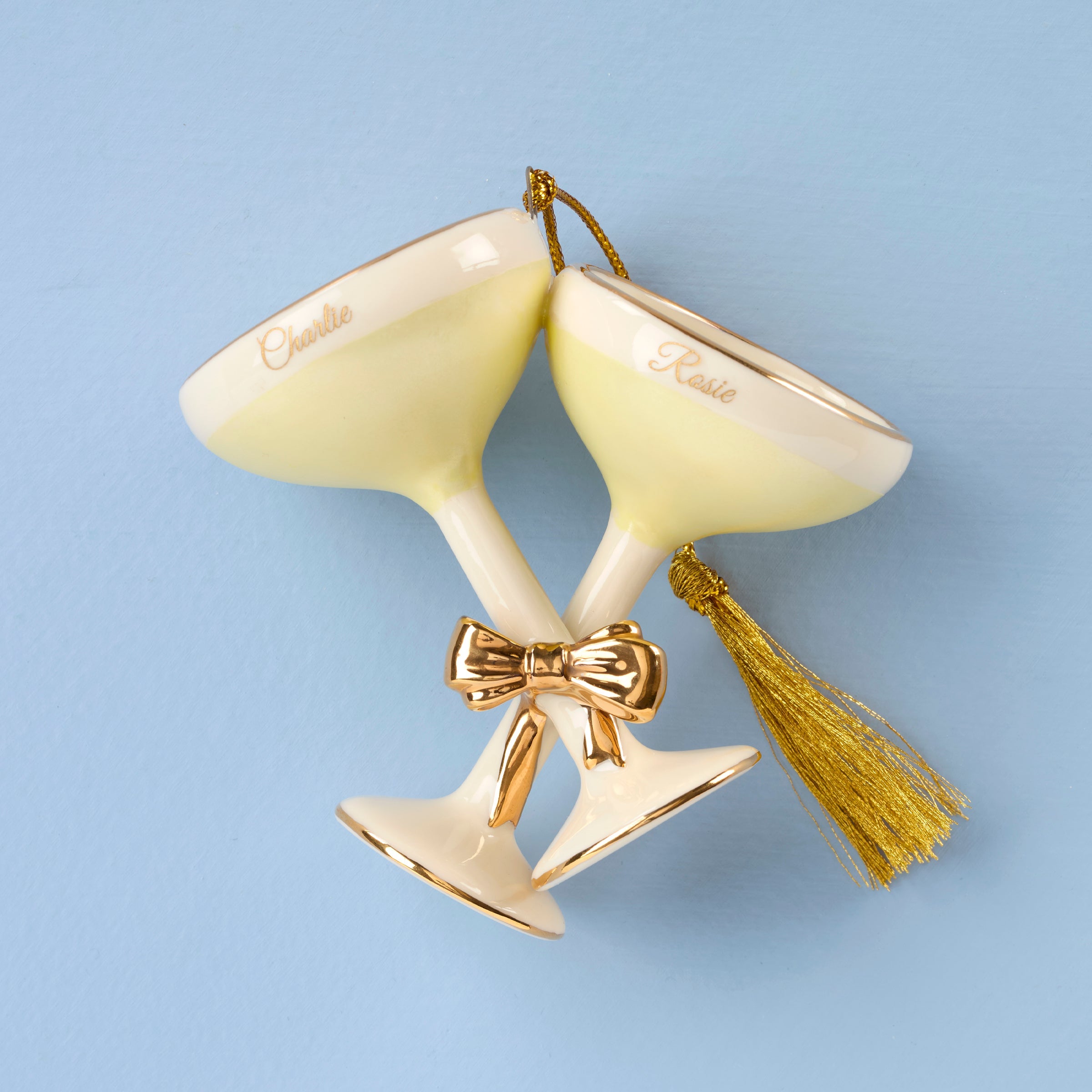 Lenox Premium Personalized Champagne Glasses Ornament