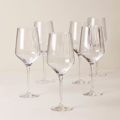 Lenox Premium Tuscany Classics Angled Optic Wine Glasses, Set of 6