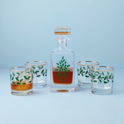 Alternative view of Lenox Premium Holiday 5-Piece Decanter & Whiskey Glass Set