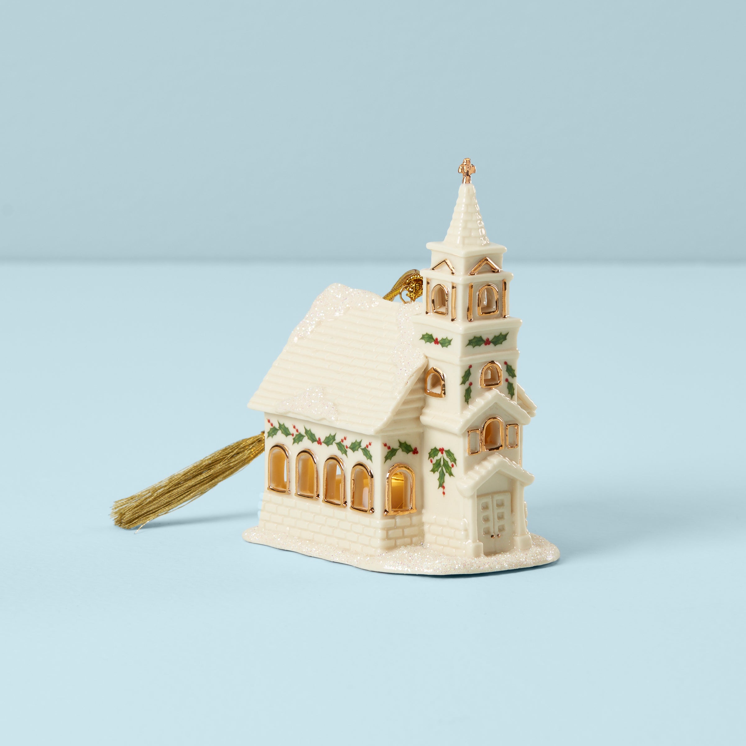 Lenox Premium Christmas Village Church Lit Ornament