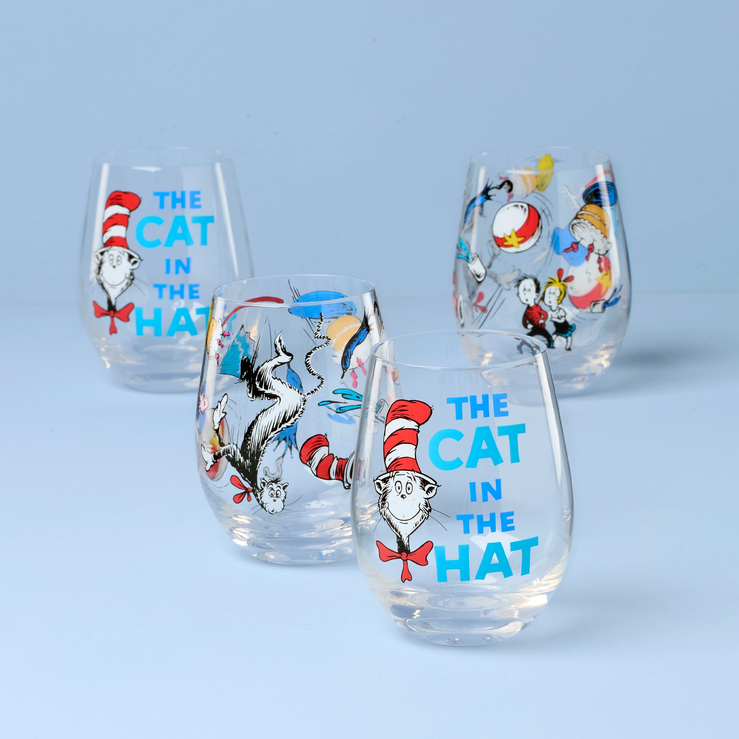 Lenox Premium Cat In The Hat Tumblers, Set of 4