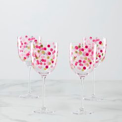 Lenox Premium It's Raining Confetti Wine Glasses, Set of 4