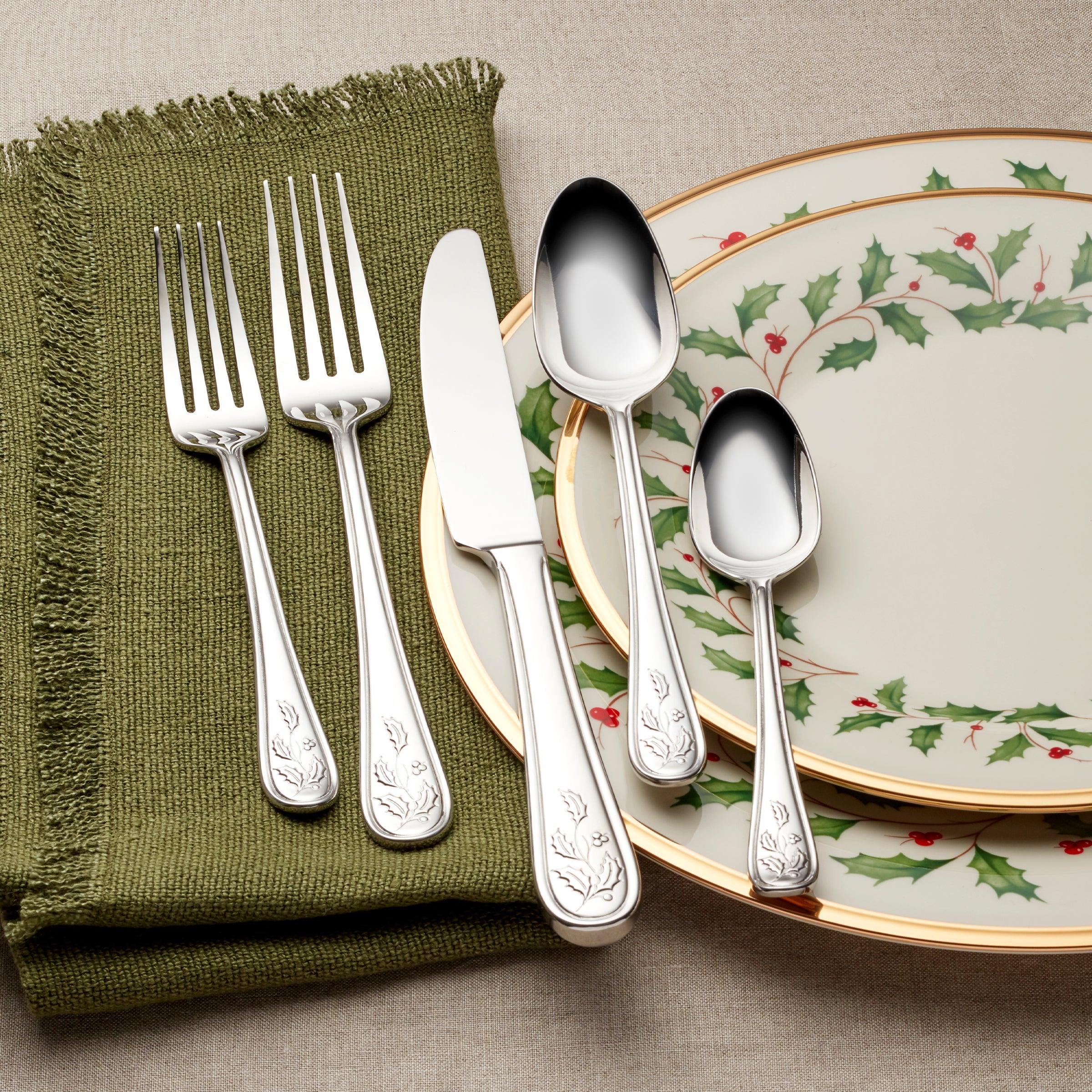 Lenox Premium Holiday 65-Piece Flatware Set - Image 5