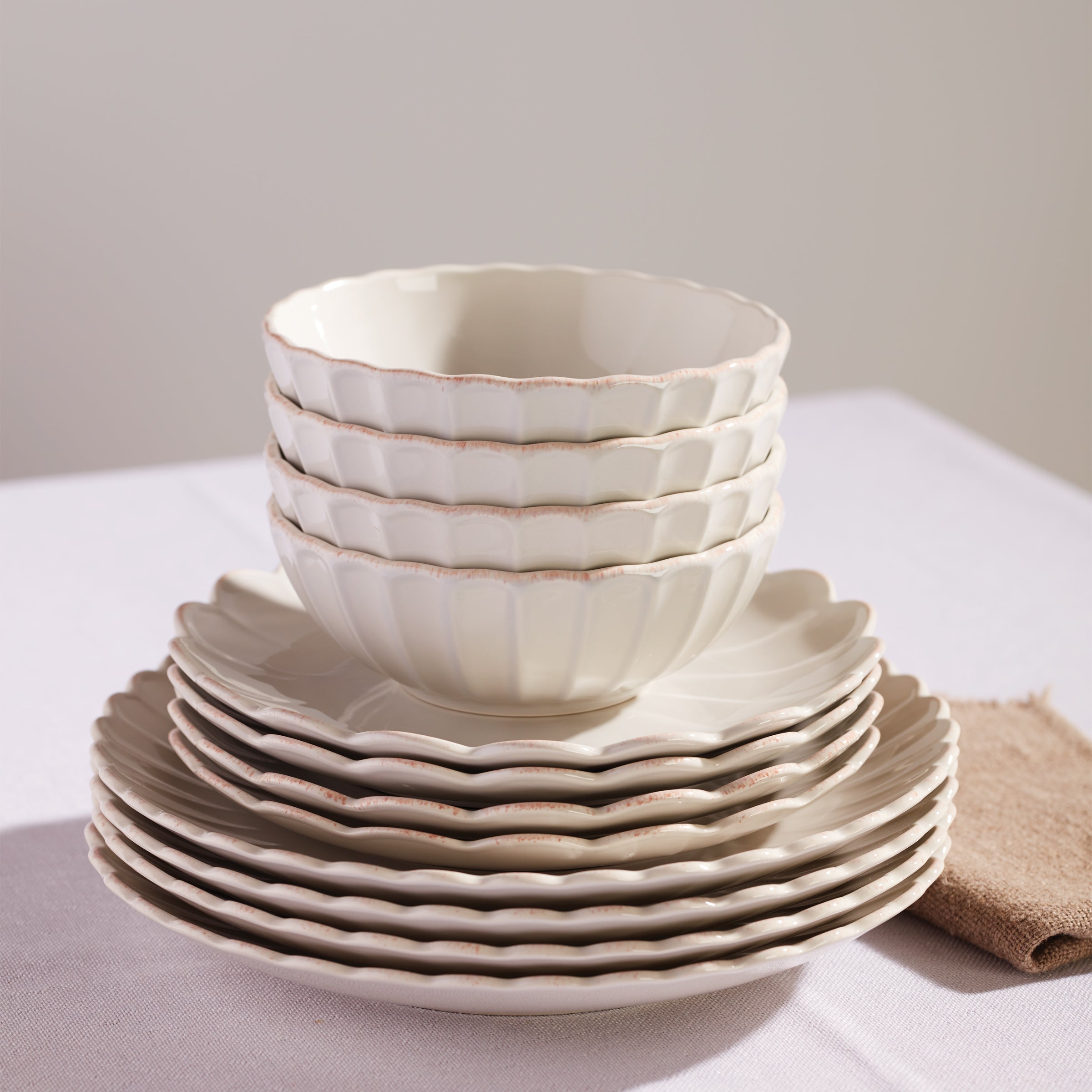 Lenox Premium French Perle Scallop White All-Purpose Bowls, Set of 4 - Image 11