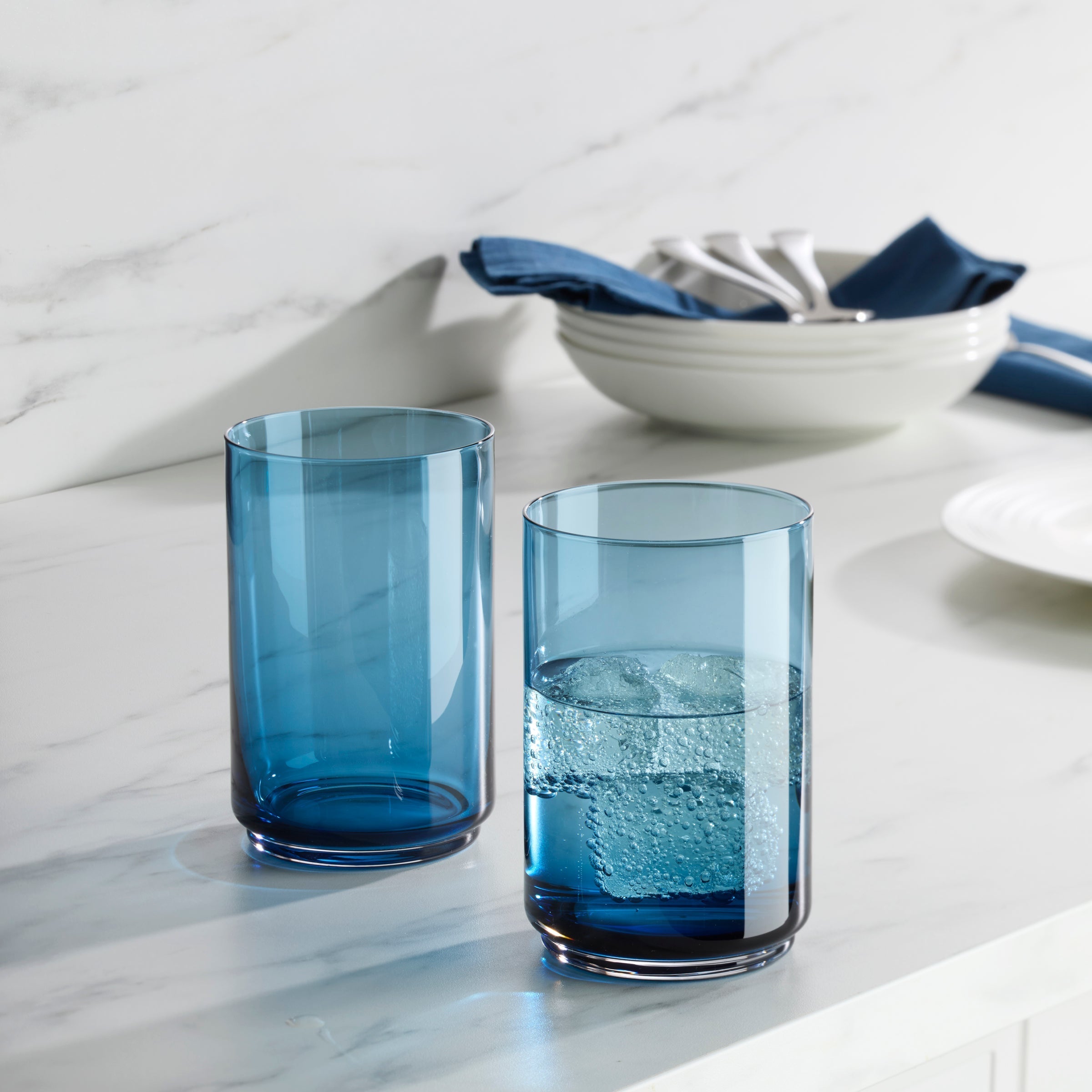 Lenox Premium Tuscany Classics Stackable Blue Coolers, Set of 4 - Image 3
