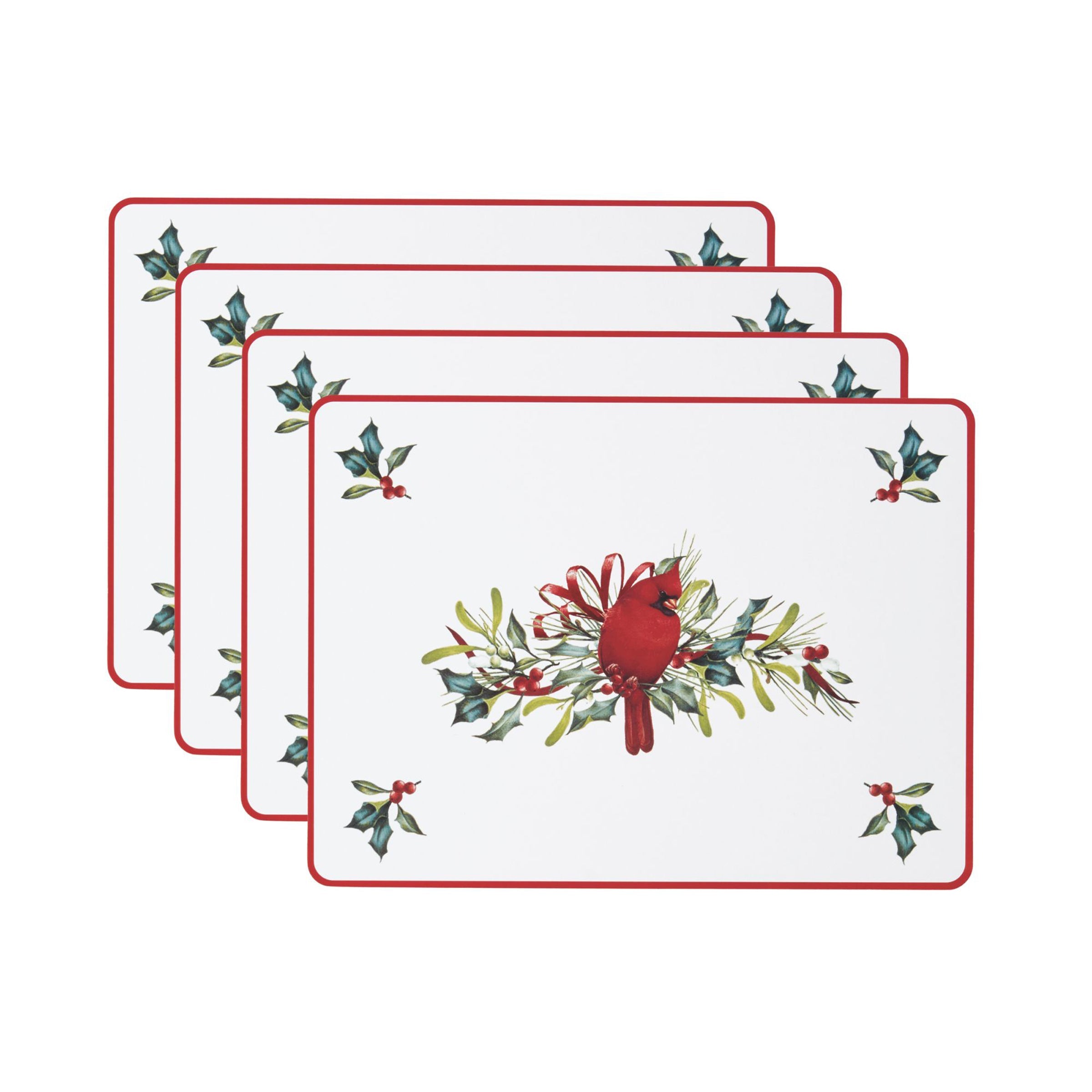 Lenox Premium Winter Greetings Cardinal Cork Placemats, Set of 4 - Image 2