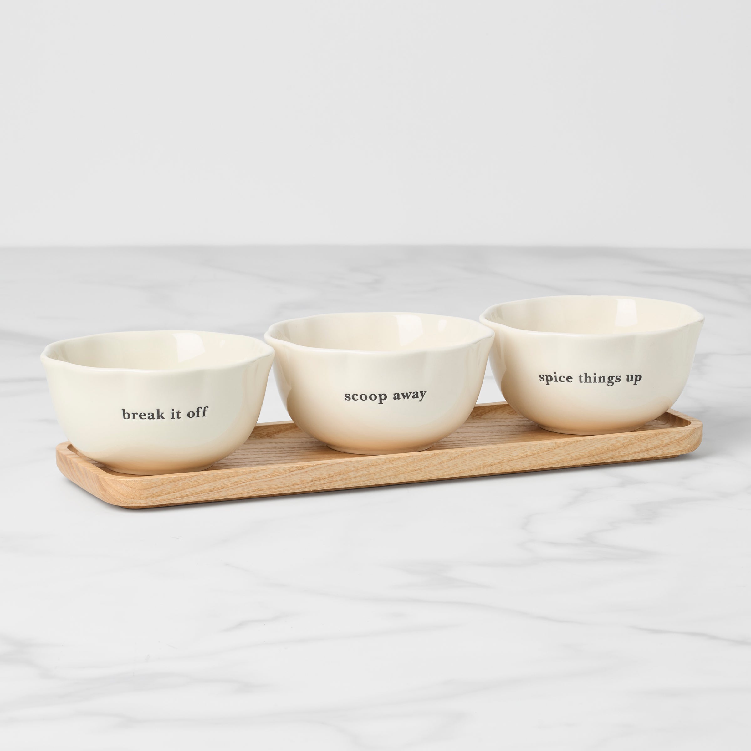 Lenox Premium What A Treat 3-Piece Dip Bowls with Tray Set