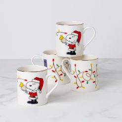 Alternative view of Lenox Premium Snoopy Christmas Mugs, Set of 4