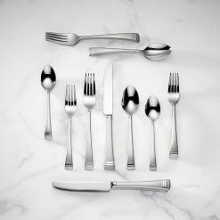 Lenox Premium Federal Platinum Frosted 20-Piece Flatware Set
