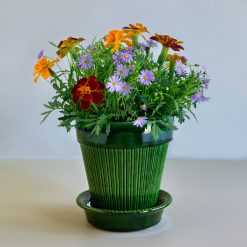 Alternative view of Lenox Premium Simona Glazed Emerald Green 12cm Pot with Saucer