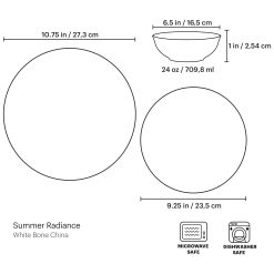 Alternative view of Lenox Premium Summer Radiance 12-Piece Dinnerware Set