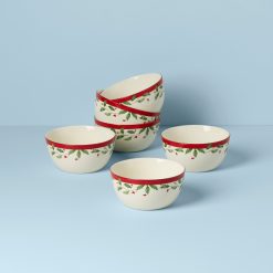 Lenox Premium Holiday Dessert Bowls, Set of 6