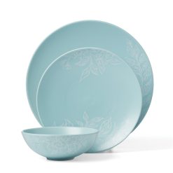 Alternative view of Lenox Premium Roseto French Blue 12-Piece Dinnerware Set
