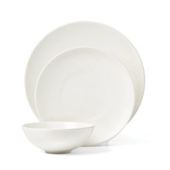 Alternative view of Lenox Premium Roseto White 12-Piece Dinnerware Set