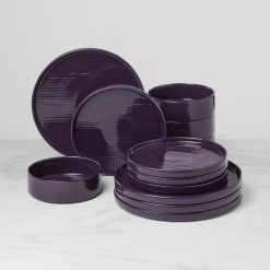 Lenox Premium Modulus Nightshade 12-Piece Dinnerware Set