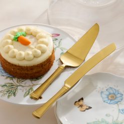 Alternative view of Lenox Premium Portola Gold Satin 2-Piece Dessert Set