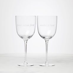 Lenox Premium Pour Mine & Make It Last Wine Glasses, Set of 2
