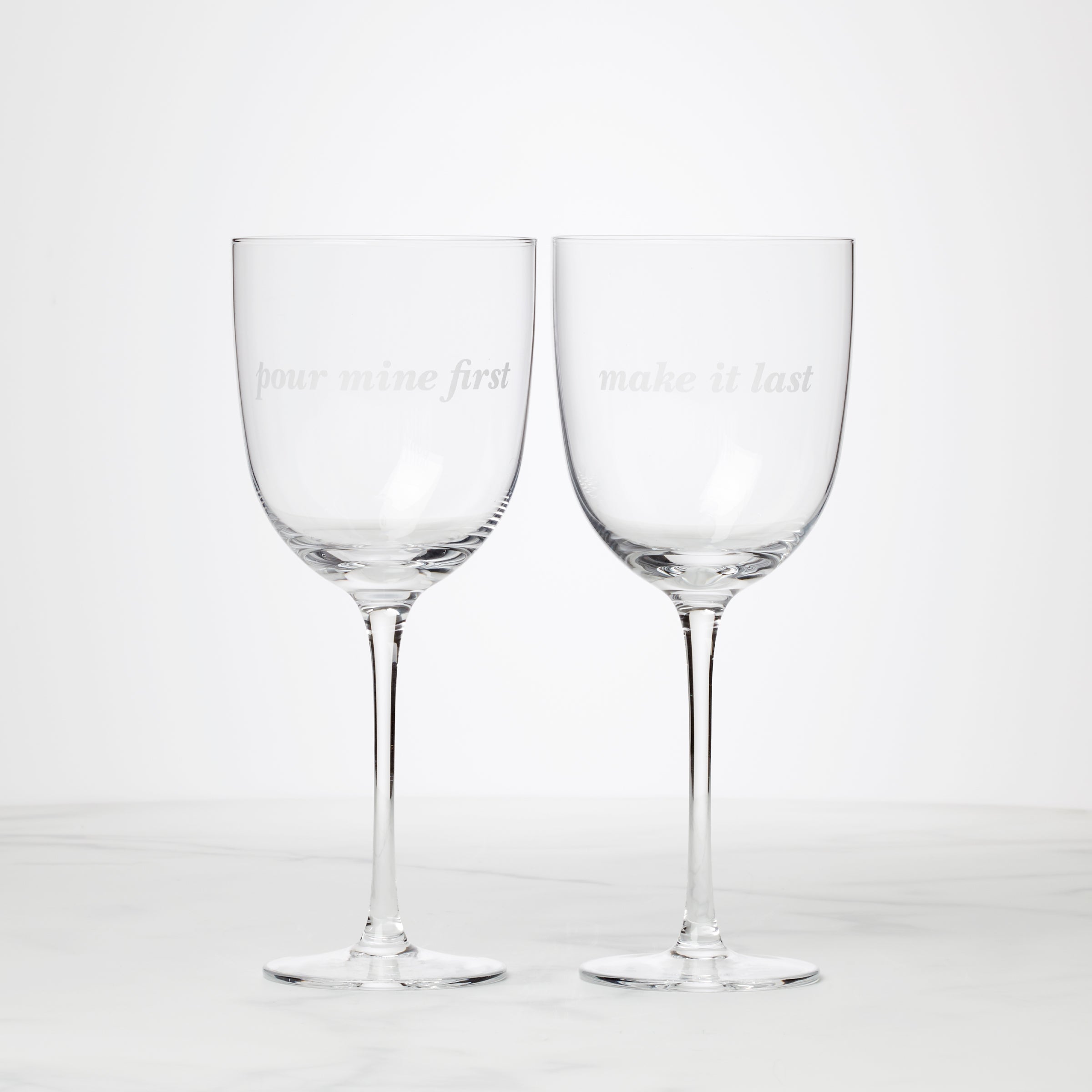Lenox Premium Pour Mine & Make It Last Wine Glasses, Set of 2