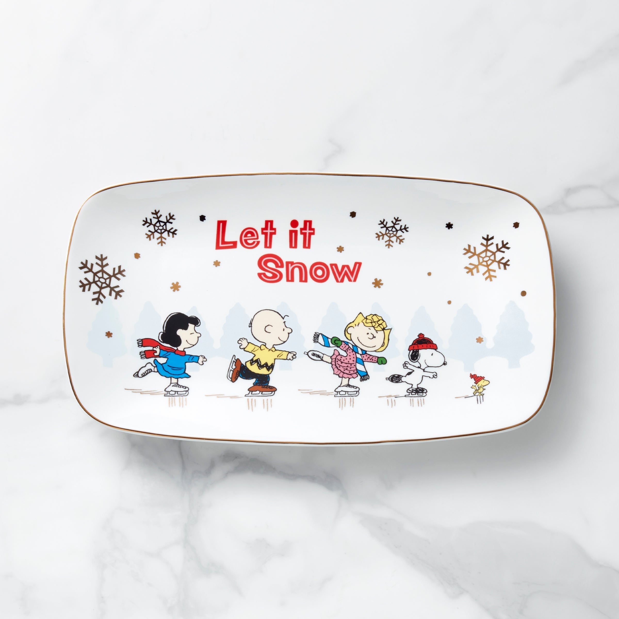 Lenox Premium Snoopy Skating Hors d'Oeuvres Tray