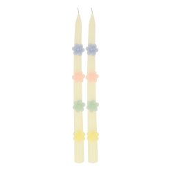 Lenox Premium Pastel Flowers Taper Candles, Set of 2