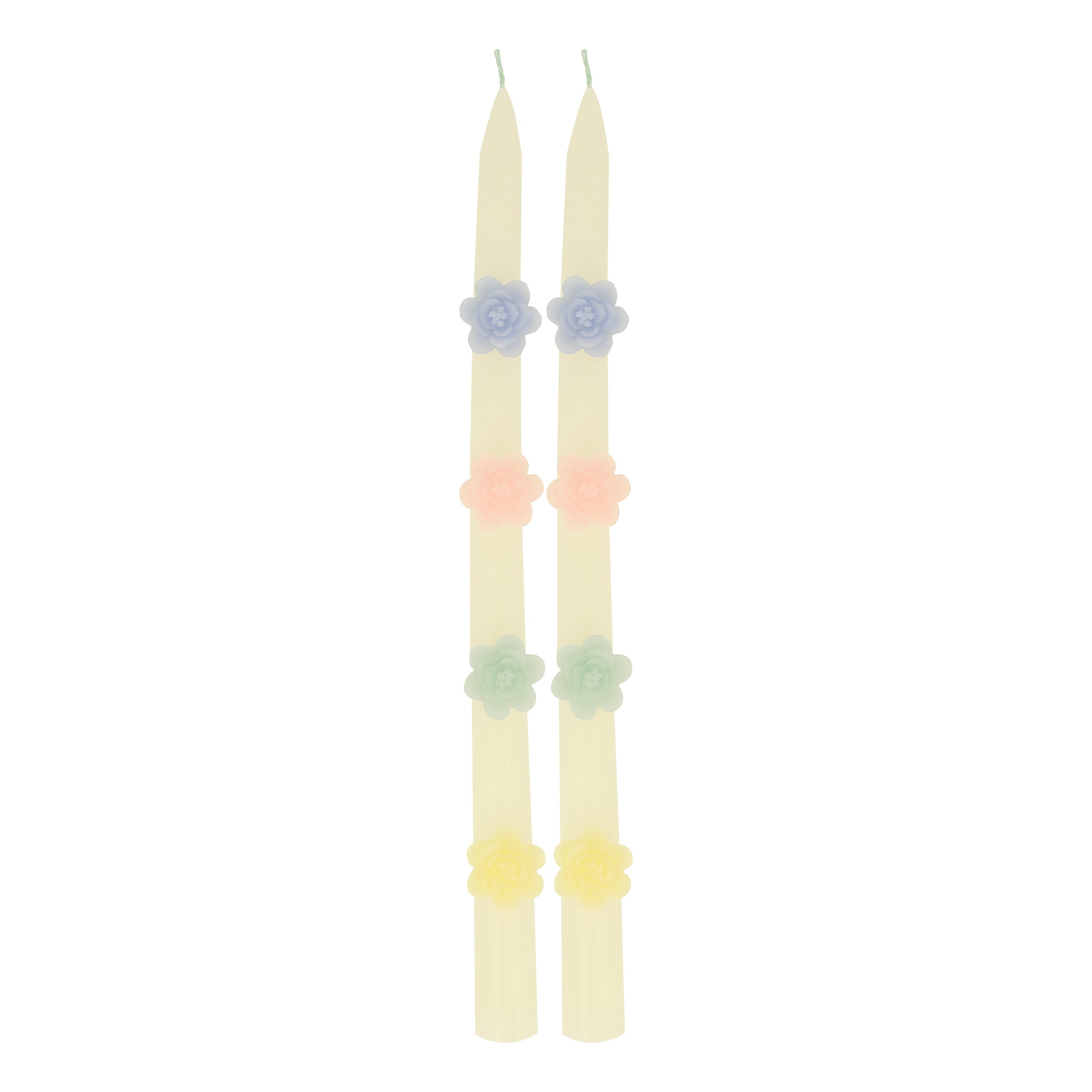 Lenox Premium Pastel Flowers Taper Candles, Set of 2