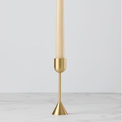 Alternative view of Lenox Premium Light Gold Tall Taper Candle Holder