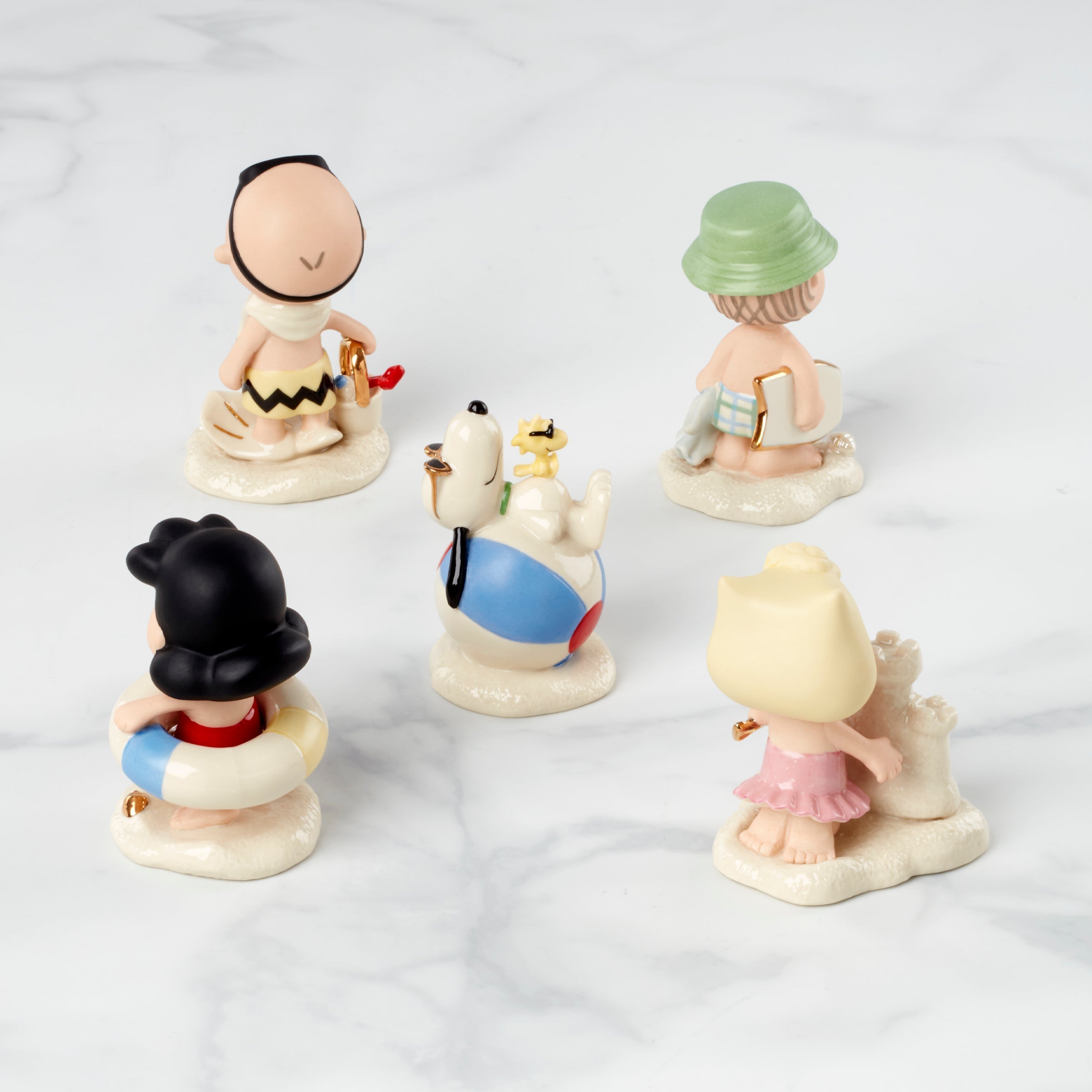 Lenox Premium Peanuts 5-Piece Beach Party Figurine Set - Image 2