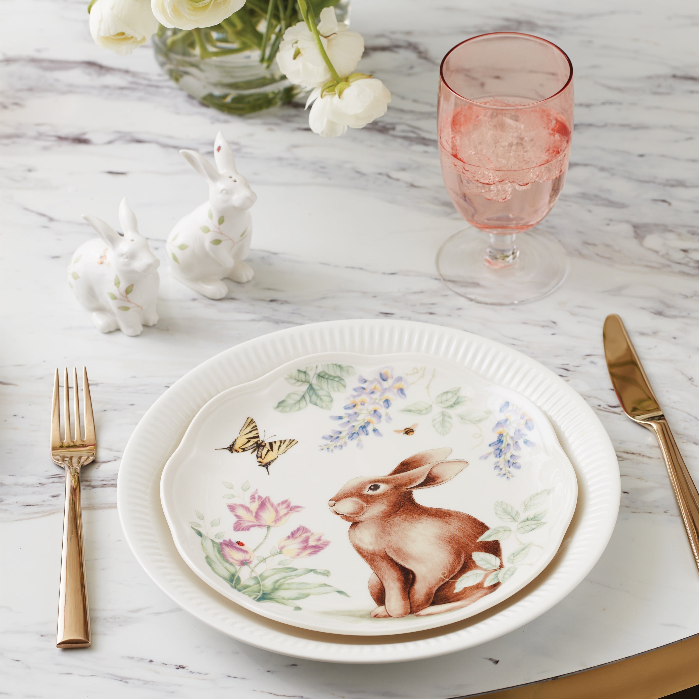 Lenox Premium Butterfly Meadow Bunny Accent Plates, Set of 4 - Image 3