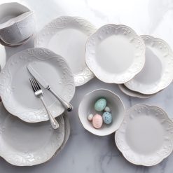 Alternative view of Lenox Premium French Perle White 12-Piece Dinnerware Set