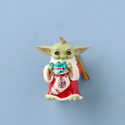 Alternative view of Lenox Premium Holiday Grogu with Stocking Ornament