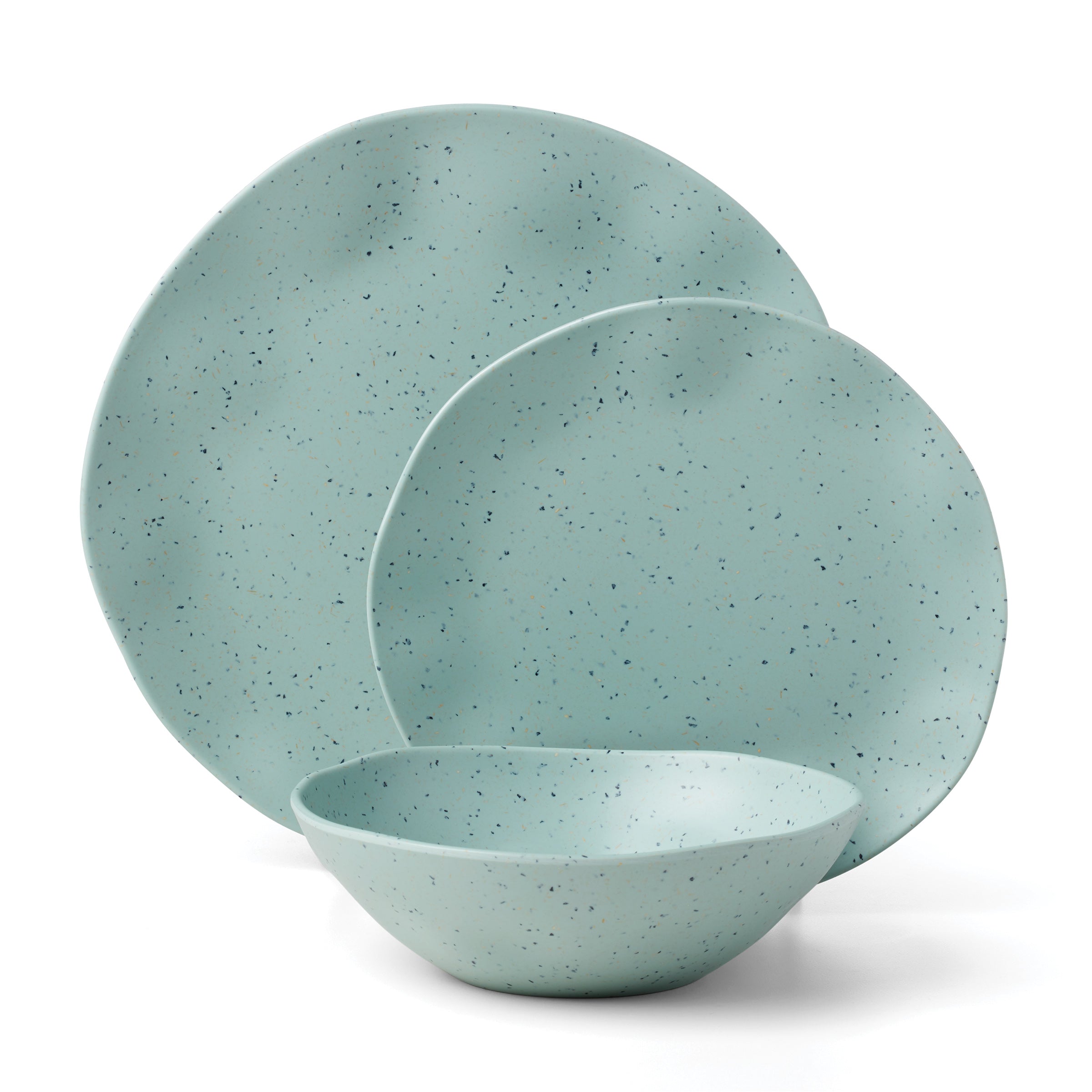 Lenox Premium Terrazzo Melamine Mint 12-Piece Dinnerware Set - Image 14