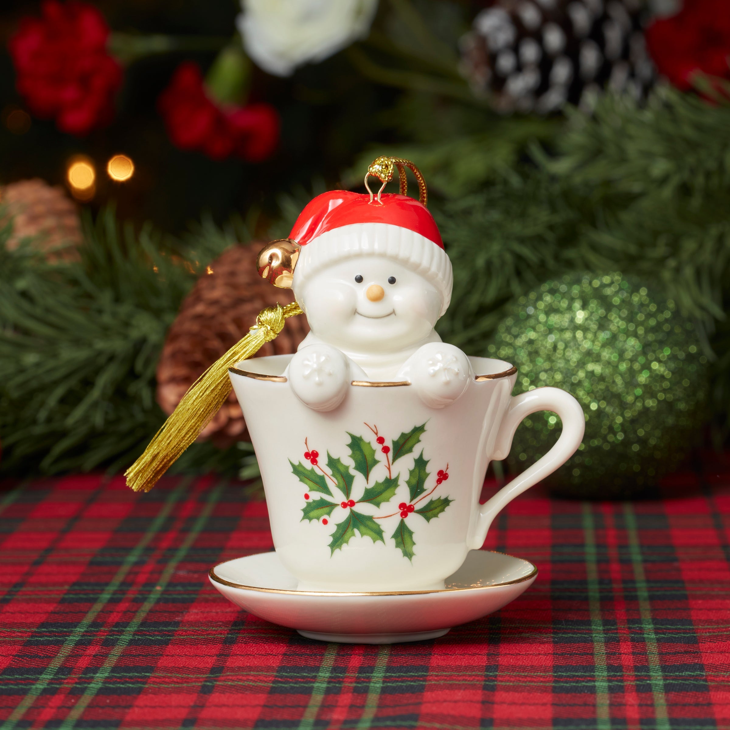Lenox Premium Coffee Tea & Me Snowman Ornament - Image 4