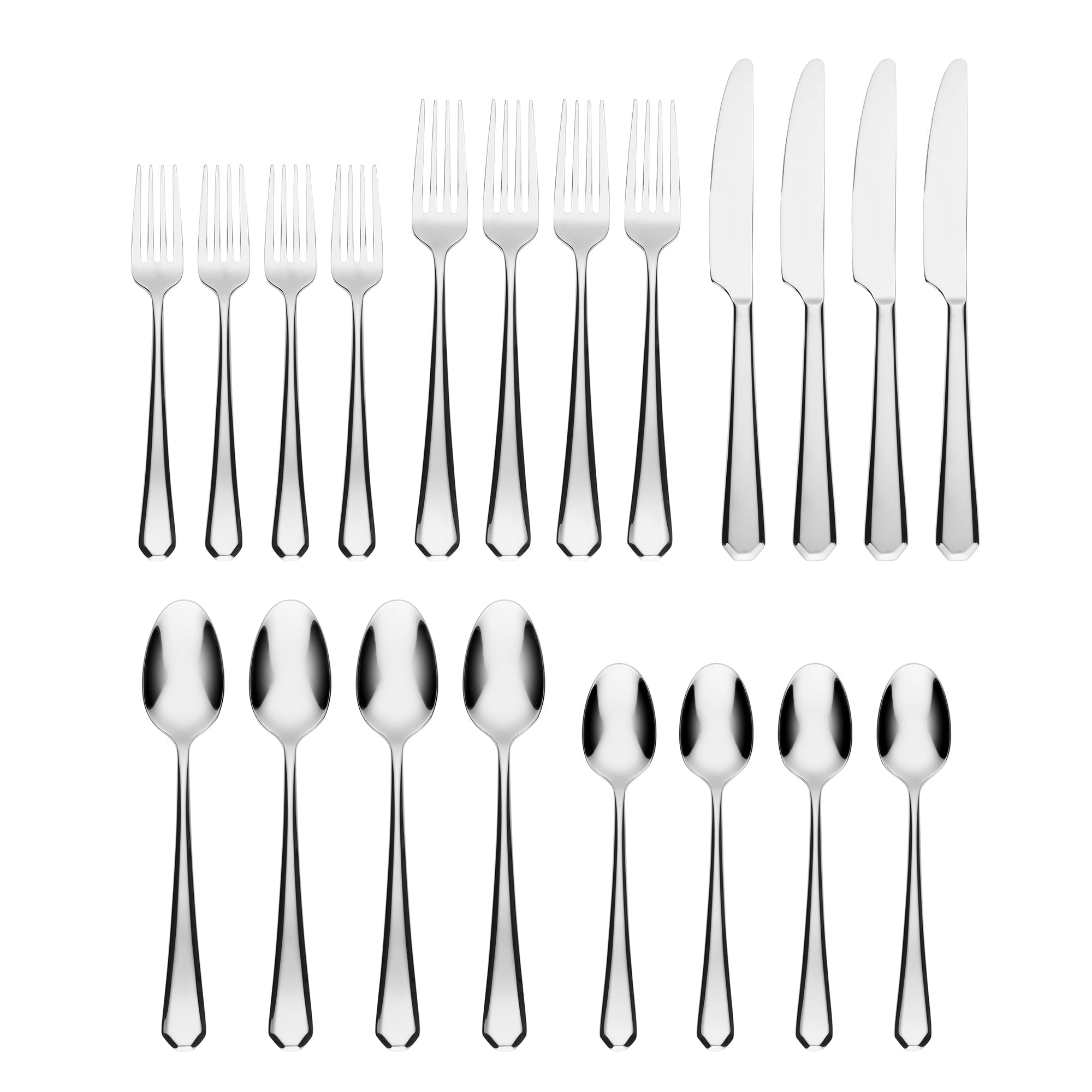 Lenox Premium Geo 20-Piece Flatware Set