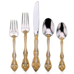 Lenox Premium Golden Michelangelo 20-Piece Flatware Set
