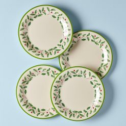 Lenox Premium Holiday Melamine Dinner Plates, Set of 4